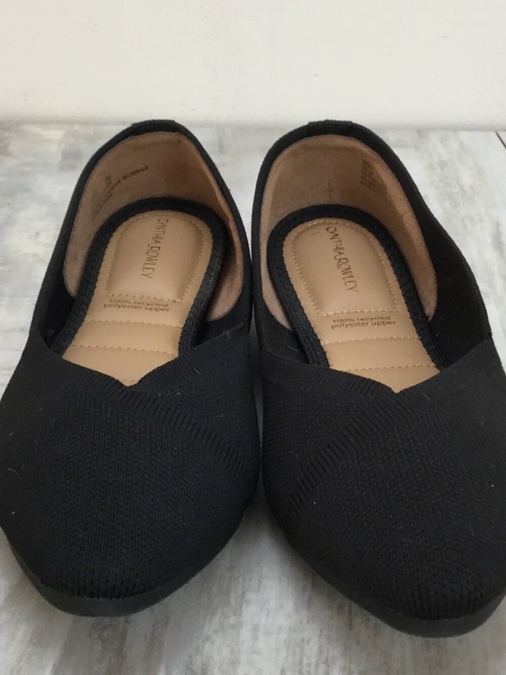 Cynthia Rowley Black Flats 7m - Picture 3 of 8